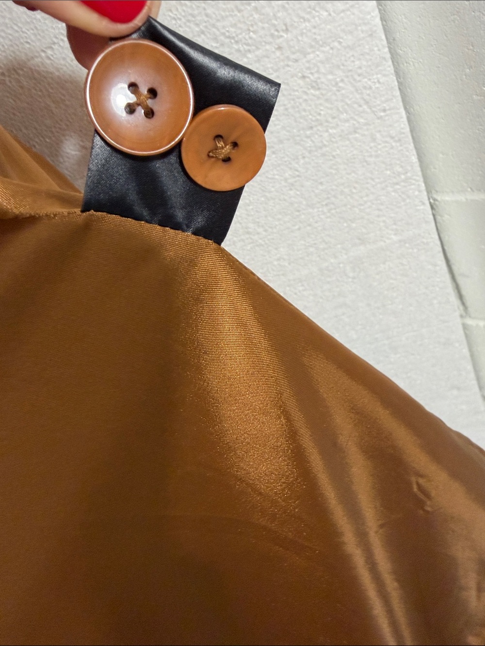Vintage Classic Cognac Leather Button-Front Coat - Picture 10 of 13